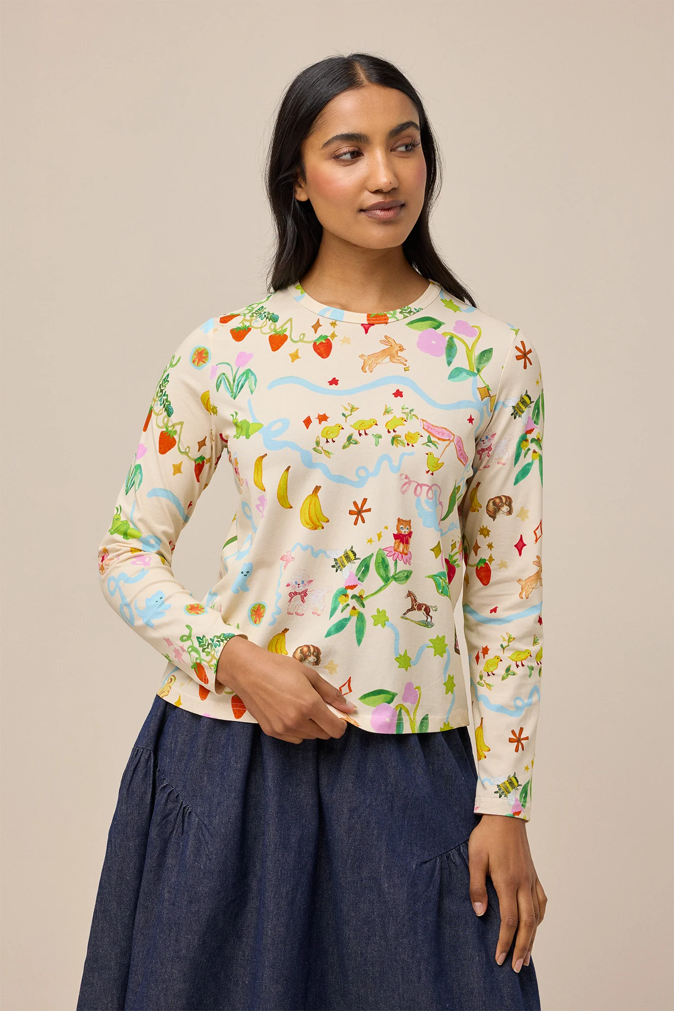 SUNNY TEE - STORY BOOK CREAM - Hercitys