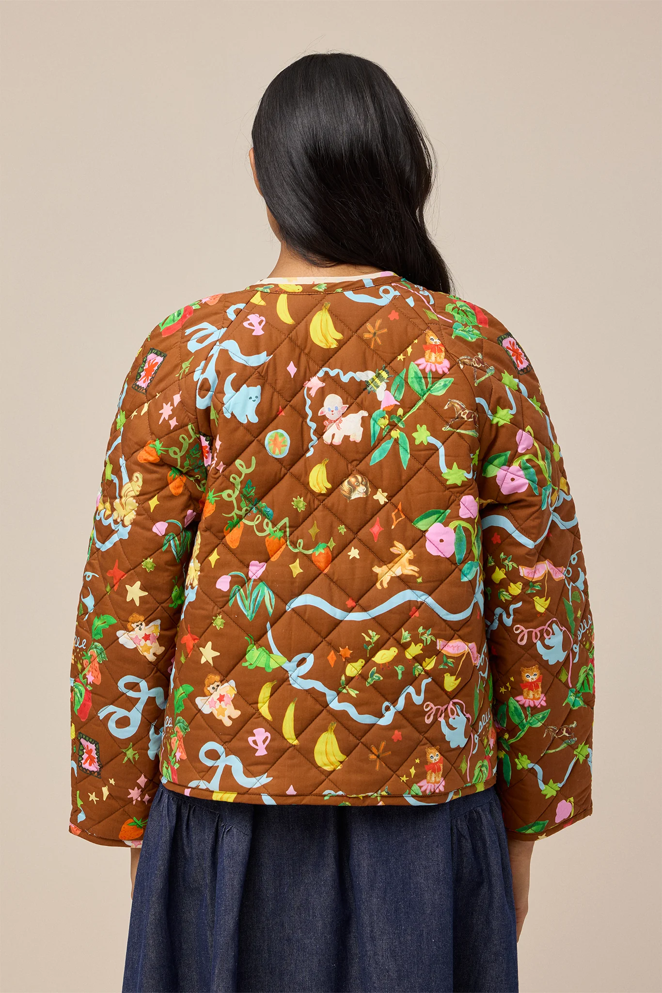 REVERSIBLE QUILTED JACKET - STORY BOOK/CHINTZ - Hercitys
