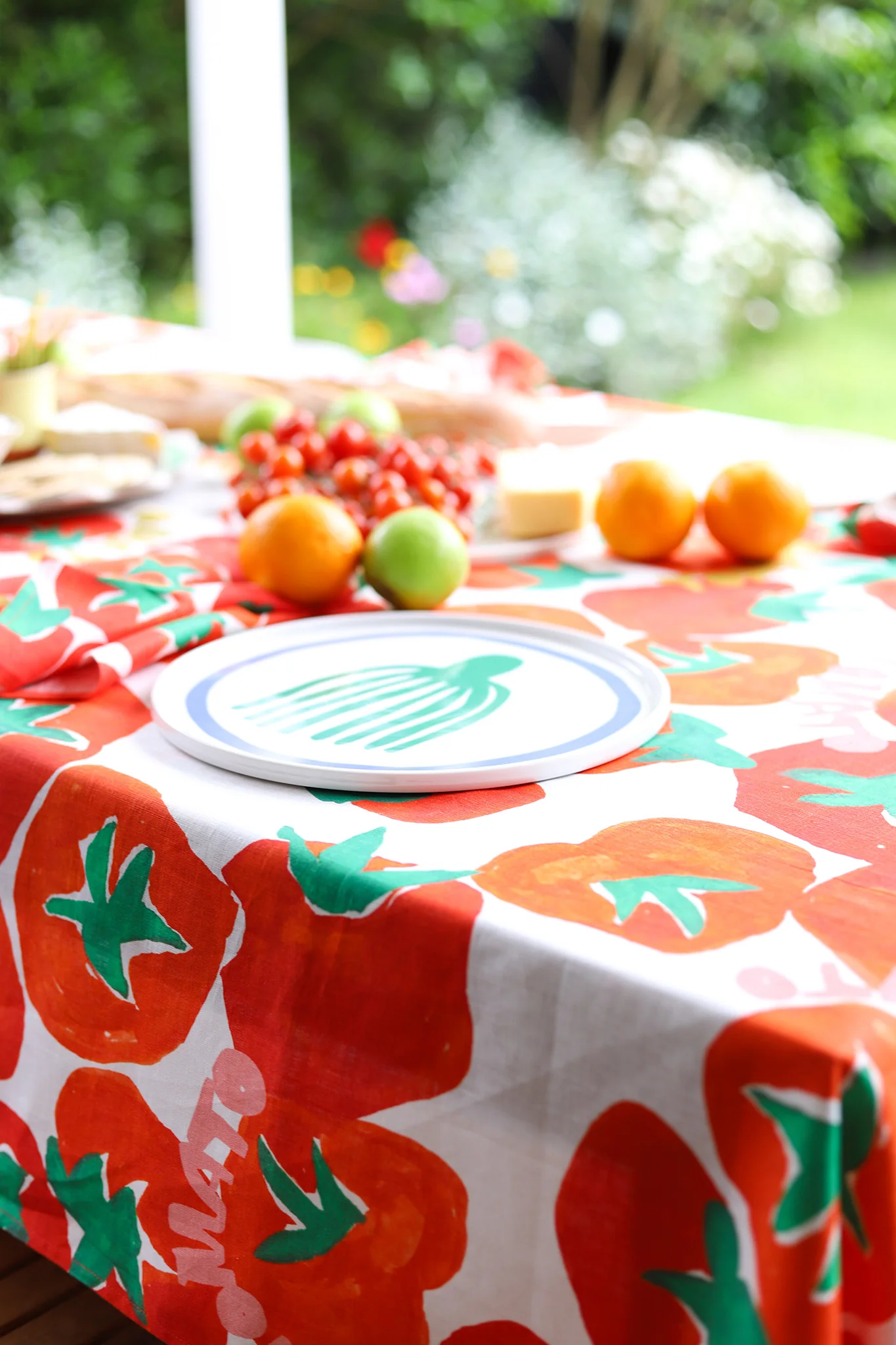 LINEN TABLECLOTH - TOMATO - Hercitys