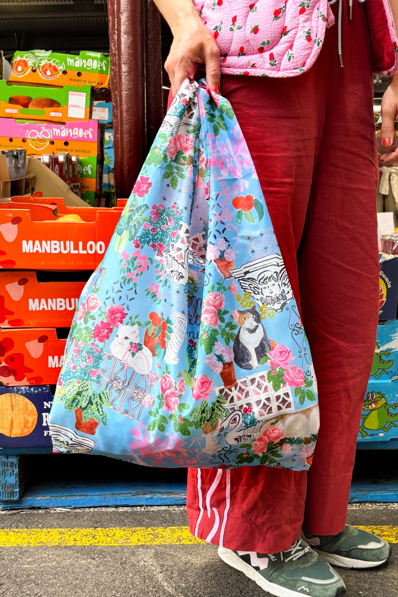 SHOPPING BAG - BLUE PALAZZO - Hercitys