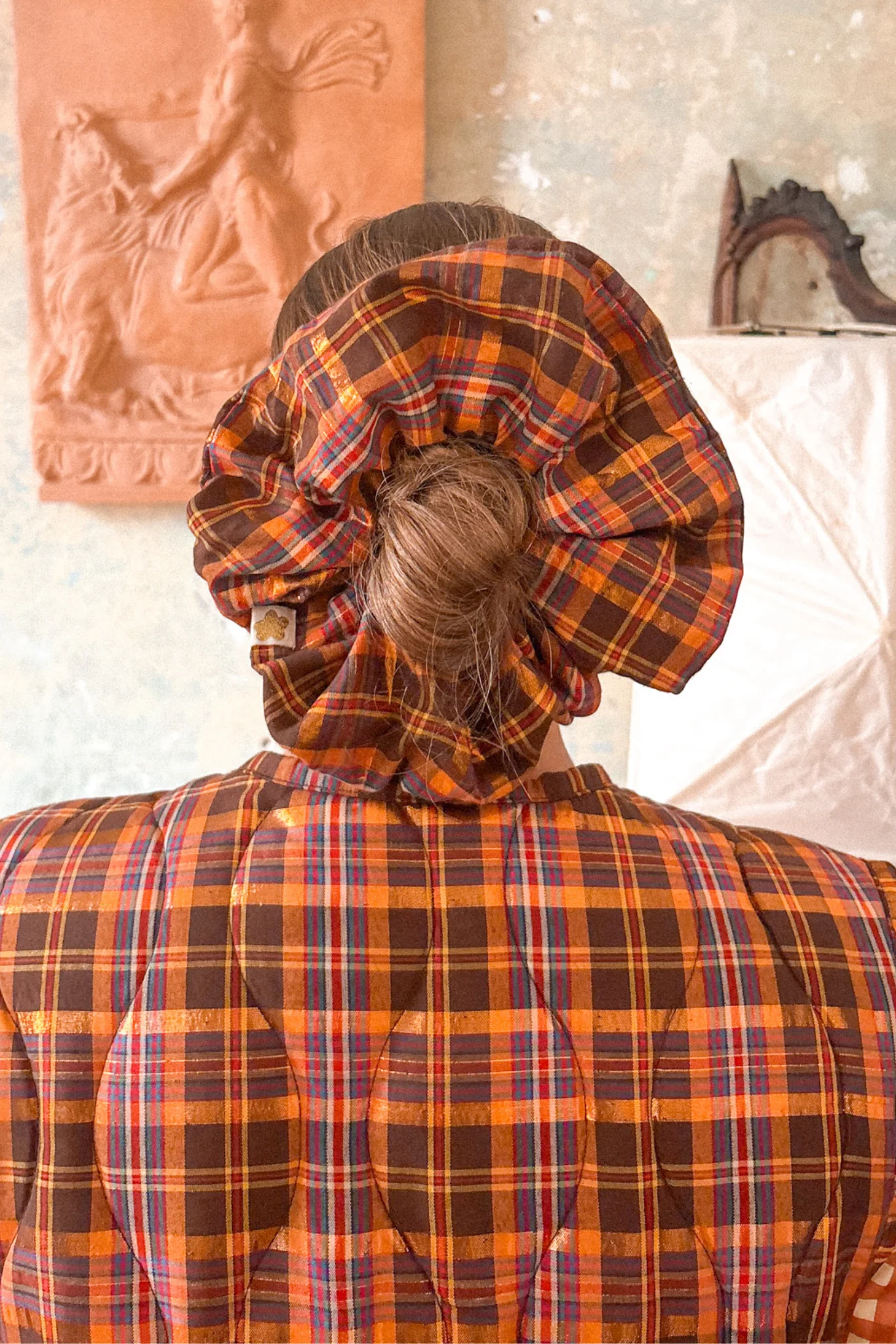 SCRUNCHIE - PICKET FENCE PLAID - Hercitys