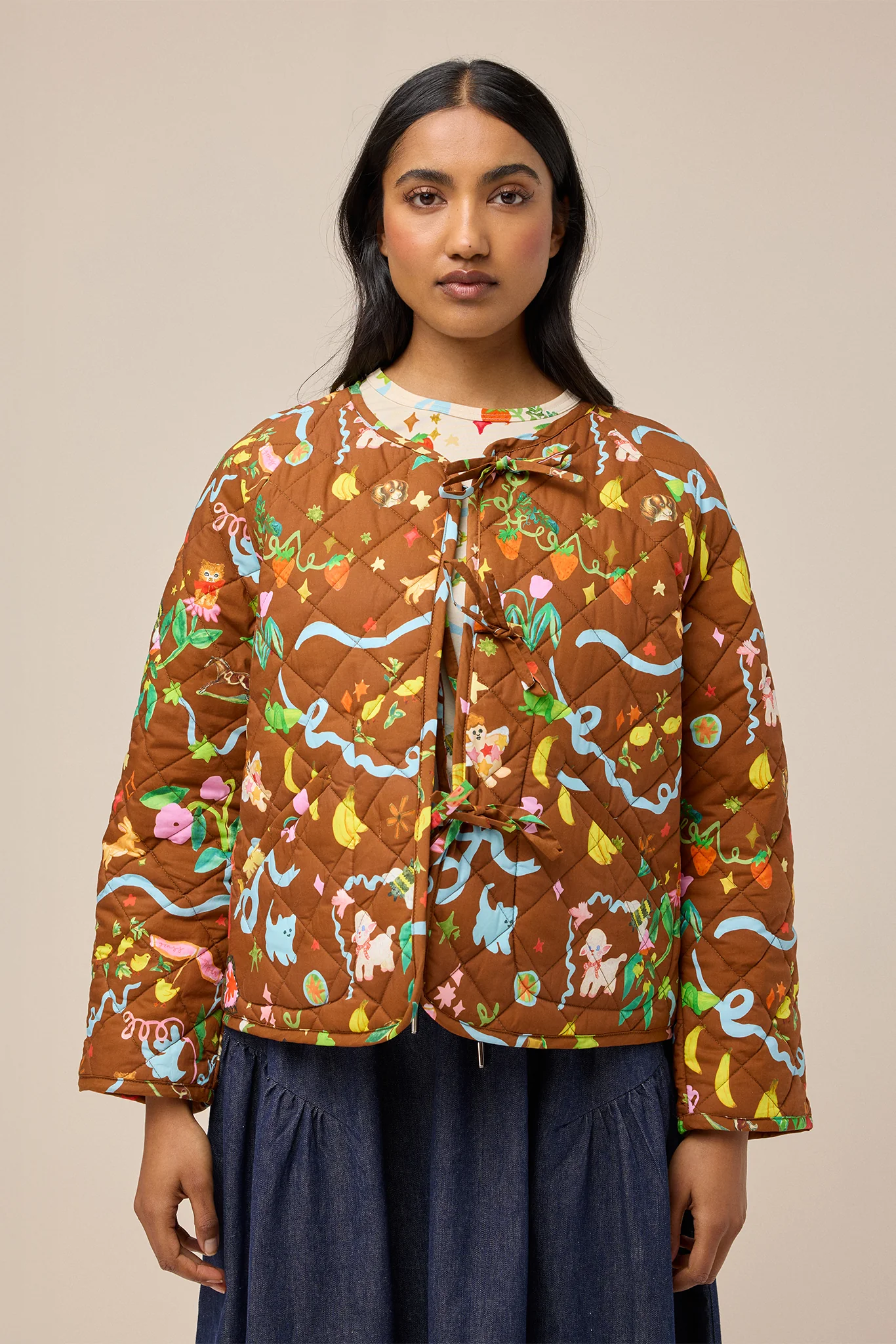 REVERSIBLE QUILTED JACKET - STORY BOOK/CHINTZ - Hercitys