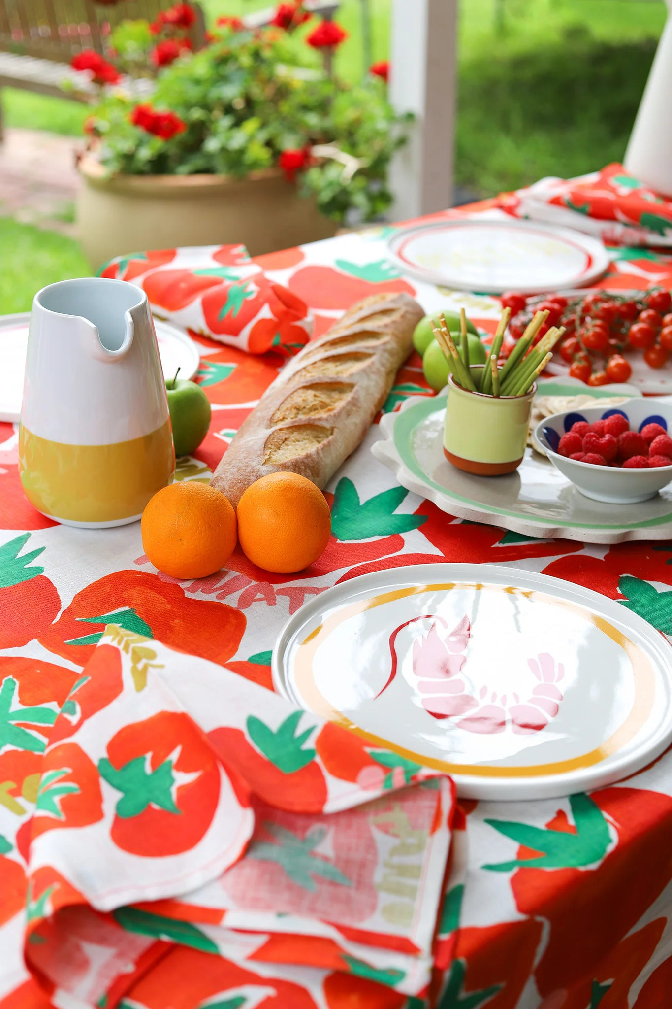 LINEN TABLECLOTH - TOMATO - Hercitys