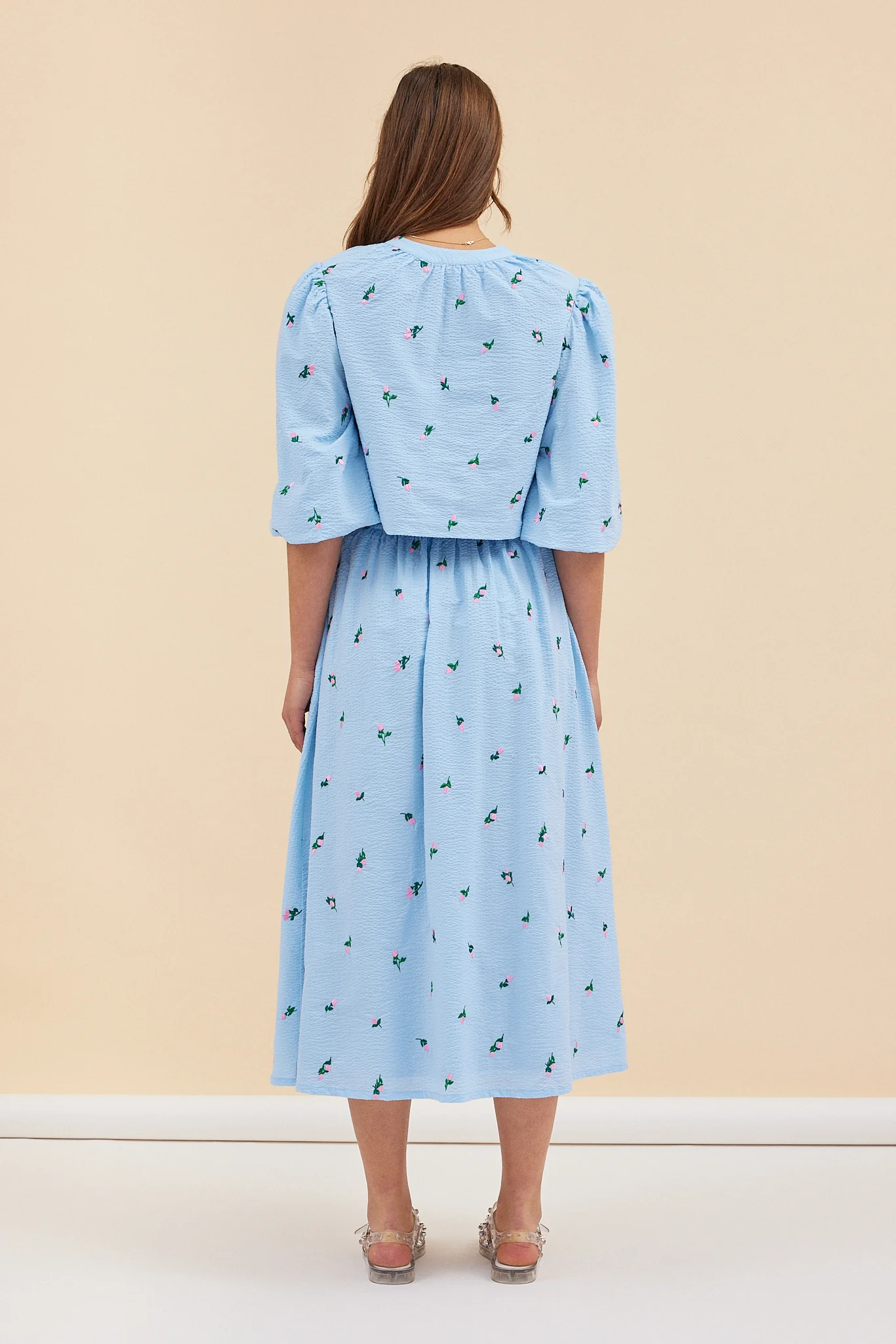 GIA SKIRT - BLUE ROSES - Hercitys