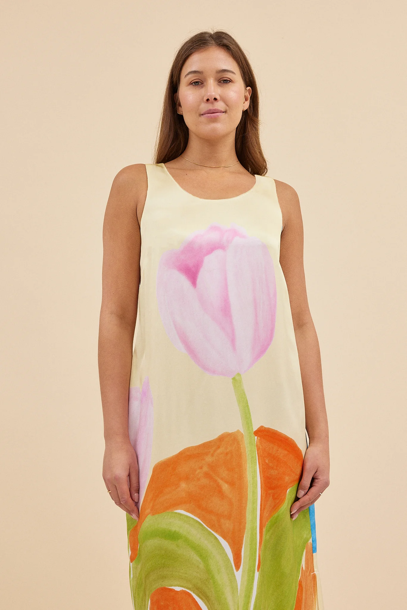 SILK SEEDLING DRESS - MACRO TULIP - Hercitys