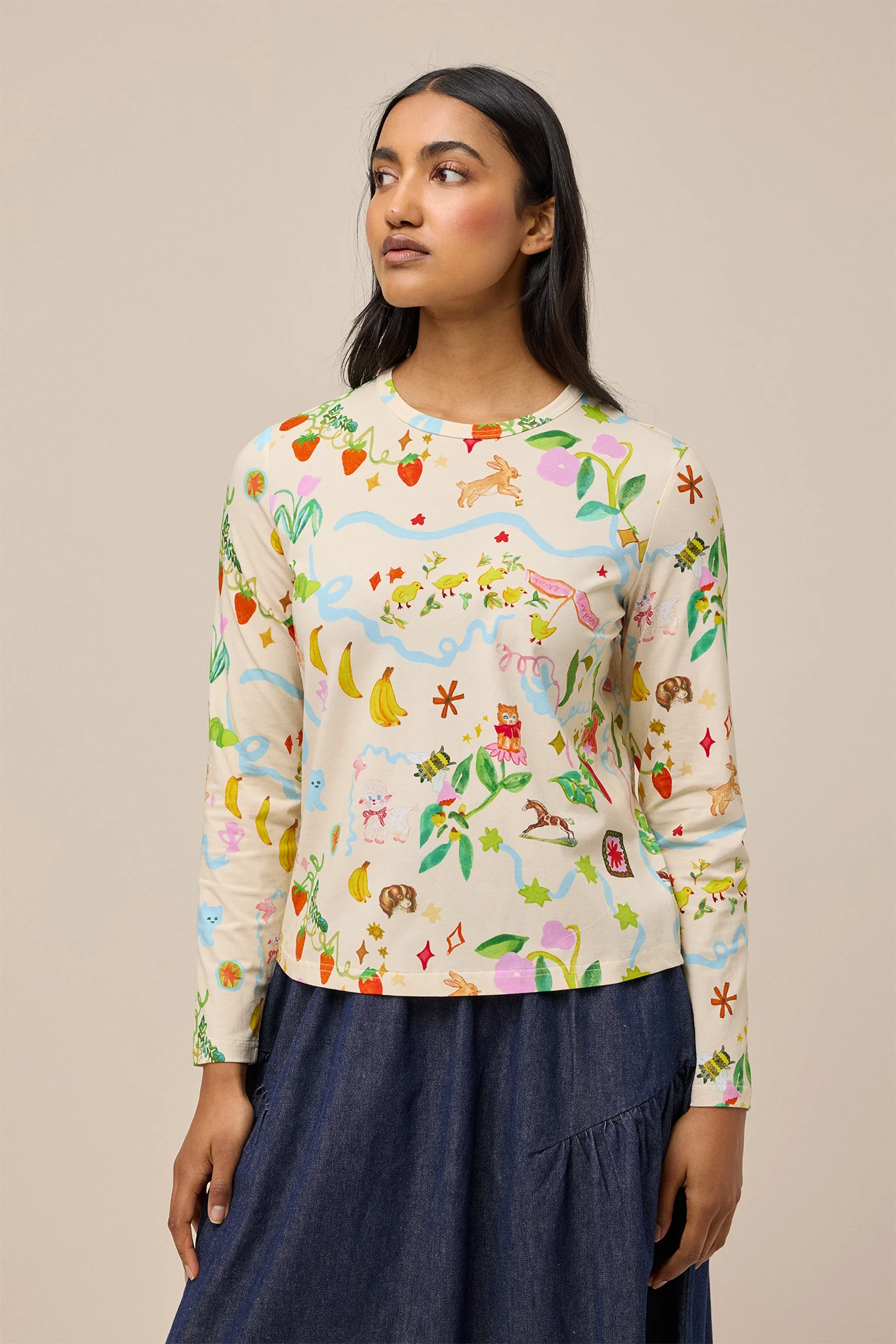 SUNNY TEE - STORY BOOK CREAM - Hercitys