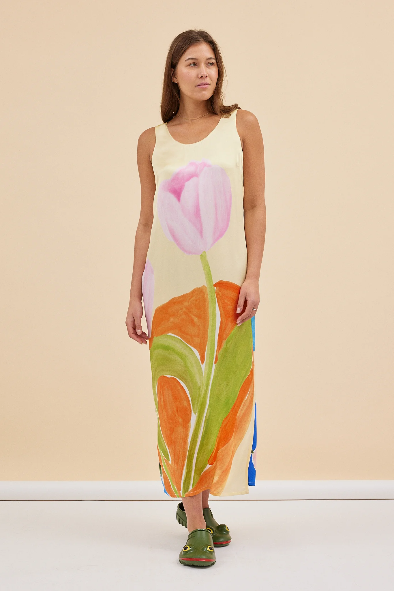 SILK SEEDLING DRESS - MACRO TULIP - Hercitys