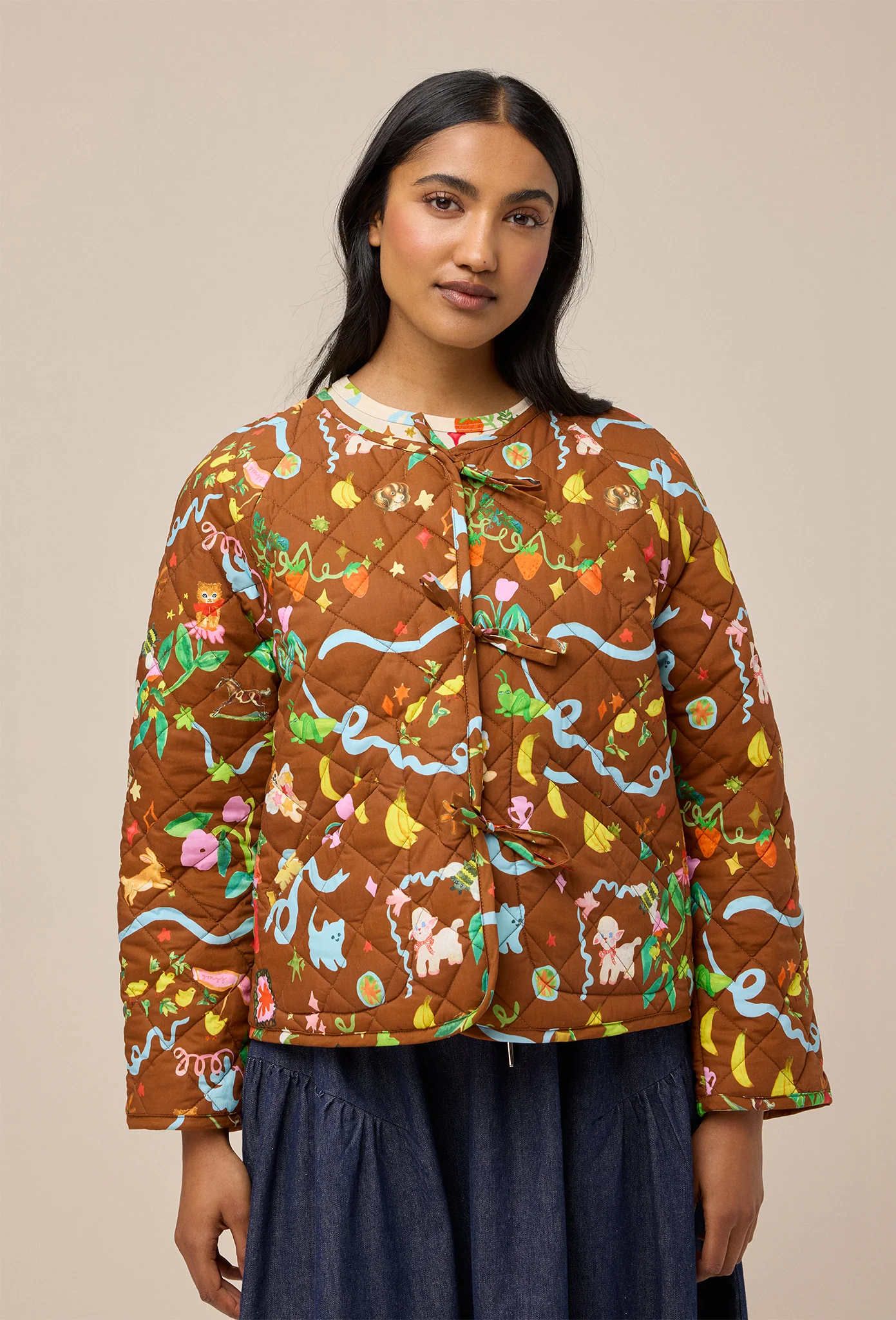 REVERSIBLE QUILTED JACKET - STORY BOOK/CHINTZ - Hercitys