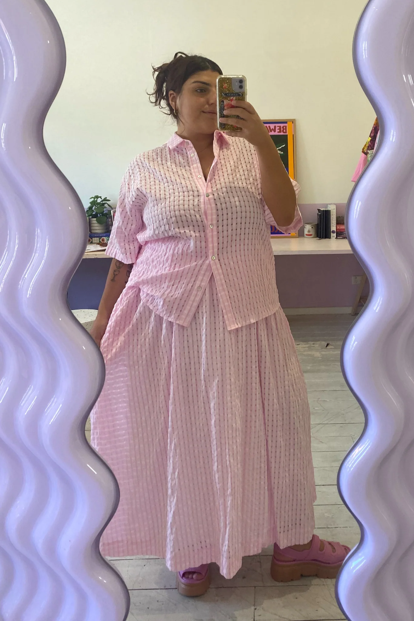 DOLCE SKIRT - PEONY CHECK - Hercitys