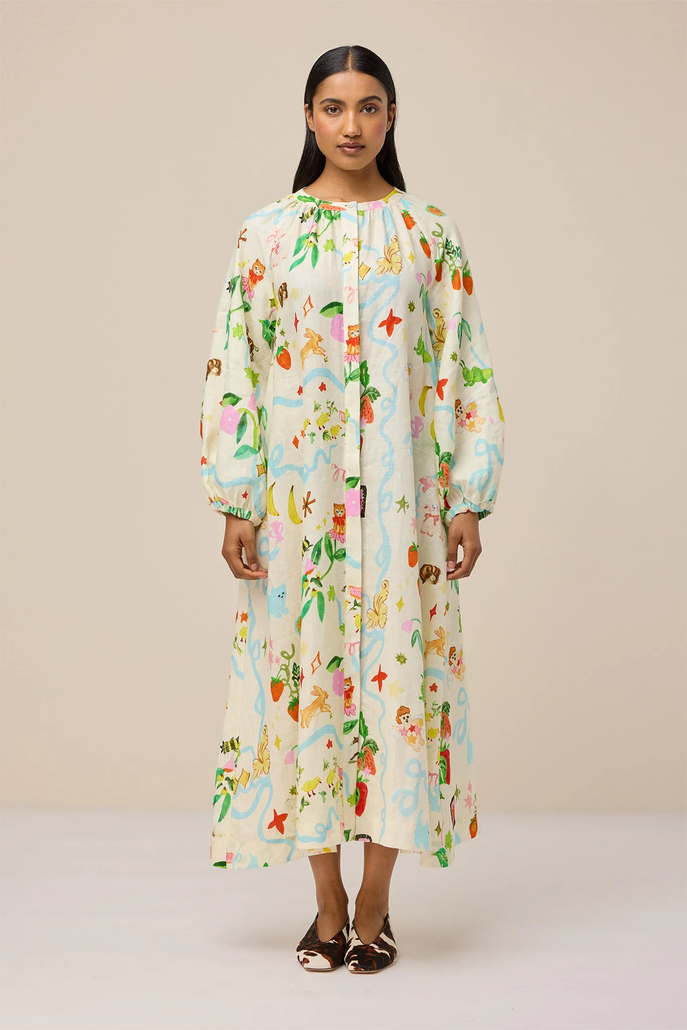 KEEPSAKE DRESS - STORY BOOK CREAM - Hercitys